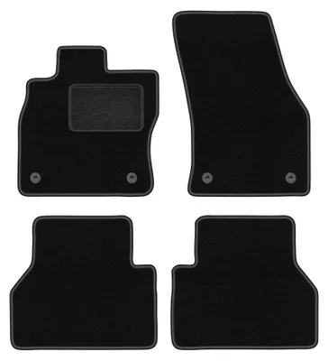 Produktbild von Velours-Fußmatten für Volkswagen Caddy IV 2020- (Kombivan) – 4-tlg, Schwarz, passgenau – Wielganizator LUX