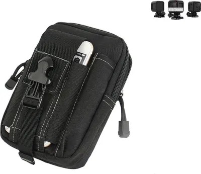 Produktbild von K-S-Trade Holster Kamera-Tasche kompatibel mit GoPro Hero 4 Session  Gürtel-Tasche mit Extrafächer schwarz 1x