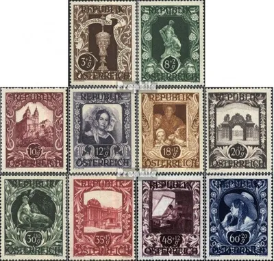Produktbild von Briefmarken Österreich 1947 Mi 812-821 (kompl.Ausg.) postfrisch Kunstausstellung