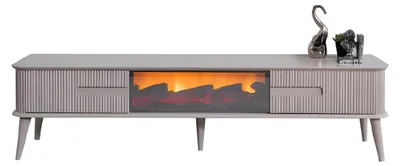 Image de Meuble TV minimaliste avec façade rainurée originale