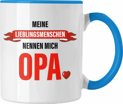 Produktbild von Trendation - Opa Geschenke Geschenk Tasse mit Spruch Opa Geschenkidee Nichte Enkel Vatertag Großvater (Blau)