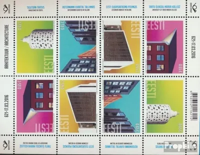 Produktbild von Briefmarken Estland 2016 Mi 852-855 Kleinbogen (kompl.Ausg.) postfrisch Architektur