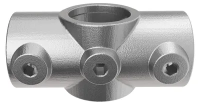 Produktbild von GeZu Impex Rohrverbinder Kreuszstück Ø 42 mm Feuerverzinkt Kreuzklemme lang