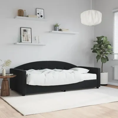 Produktbild von Maison Exclusive - Tagesbett mit Matratze Schwarz 90x200 cm Samt