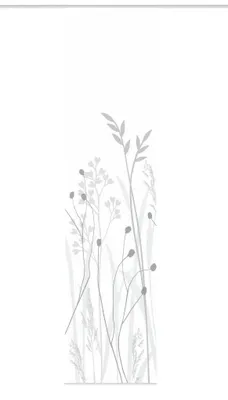 Produktbild von Schiebegardinen GRASIL, halbtransparent, Höhe 260 cm, grau Bambusoptik