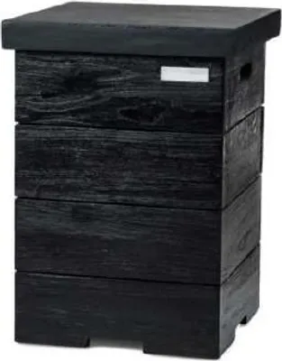 Produktbild von Happy Cocooning Mania Enclosure Beistelltisch für Gasflaschen Teak Black Schwarz