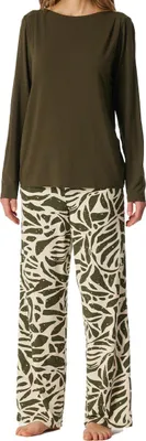 Produktbild von Schiesser Damen Schlafanzug lang Gr. 48  oliv