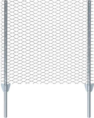 Produktbild von Zaunset Sechseckgeflecht Zaun Draht 1,00 x 25 m Komplett-Set Drahtzaun 13 mm