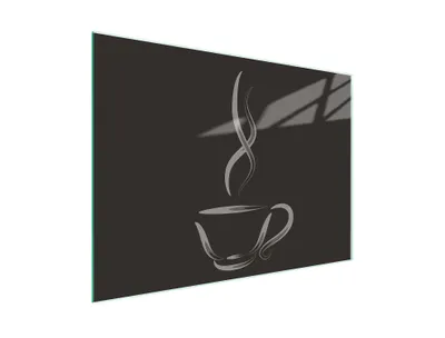 Produktbild von Schneidebrett Herdabdeckplatte Multiglasschneidplatte 30x22 cm Kaffee Schwarz