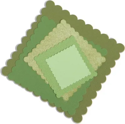 Produktbild von SIZZIX Stanzform Präge Stanzschablone Cutting Die, Squares Scallop 657566