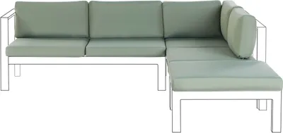Produktbild von BELIANI Set mit Kissenbezügen Grün Stoff Wasserabweisend UV-Beständig Modern für Gartenset Lounge Set Gartenmöbel Outdoor Kissenhüllen 10er Set