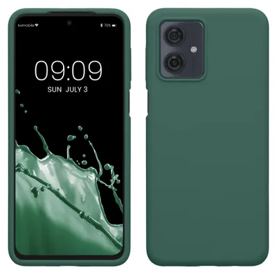 Produktbild von kwmobile Handyhülle für Motorola Moto G54 5G Hülle - Case Silikon - Kabelloses Laden - Schutzhülle Cover in Tannengrün