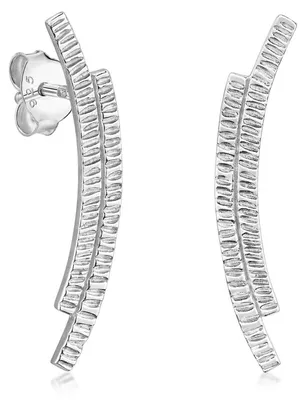 Image de MATERIA by Matthias Wagner Boucles d'oreilles « Climber » pour femme, argent sterling 925 SO-132