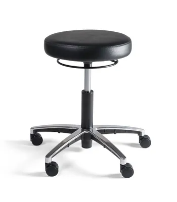 Immagine prodotto di Sgabello girevole da lavoro, 450-610 x 430 x 430 mm, base in alluminio