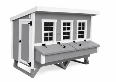 Produktbild von Hühnerstall XL EZ Chicken Home Grau, 3,78 m² - Wetterfest, hergestellt in EU, bis zu 15 Hühner