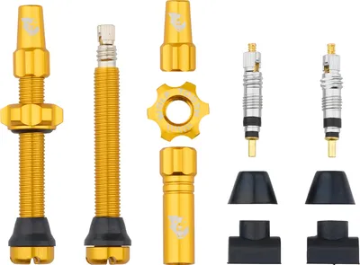 Zdjęcie produktu dla Zawór bezdętkowy, Presta - złoty - 44 mm