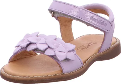 Produktbild von Froddo Lore Flowers Mädchen Leder-Sandalen mit Klettverschluss Lila (Lavender), G3150251-3