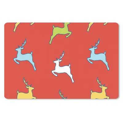 Produktbild von MuchoWow® Mauspad Mousepad Muster - Rotwild - Rot 27x18 cm - Mousepads - Maus Mat - Pad - Mausunterlage - Büroartikel - Desk Matten
