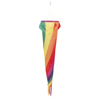 Immagine prodotto di Turbina del vento Chime HQ Turbina del vento 180 cm Arcobaleno Windsock Lino Decorazione vento Vane