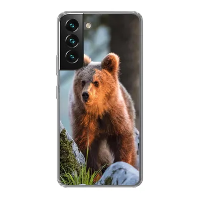 Produktbild von MuchoWow® Handyhülle Schutzhülle Hülle für Samsung Galaxy S22 Bär - Braun - Tier Silikon Softcase Handy Hülle - Mobiltelefonhülle