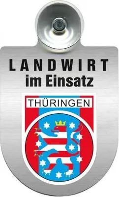 Produktbild von Einsatzschild Windschutzscheibe - Landwirt im Einsatz - 309369 incl. Regionenwappen Color - Region Thüringen