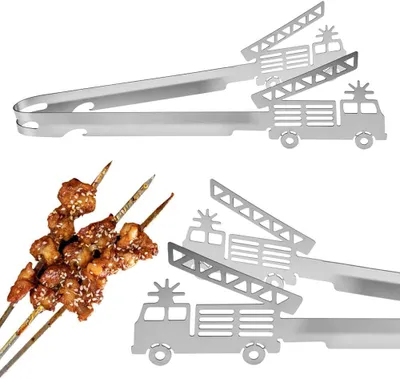 Productafbeelding van Barbecuetang, houten grepen, RVS, hittebestendig, voor grillen