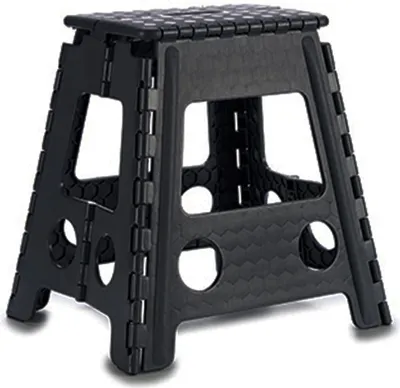 Produktbild von Klappbarer Tritthocker - schwarz - Kunststoff - 40 x 32 cm - Kuche
