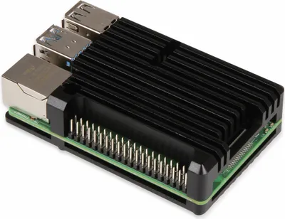 Produktbild von Raspberry Pi Block, Hülle, Raspberry Pi, Raspberry Pi, Schwarz, Aluminium, 87 mm