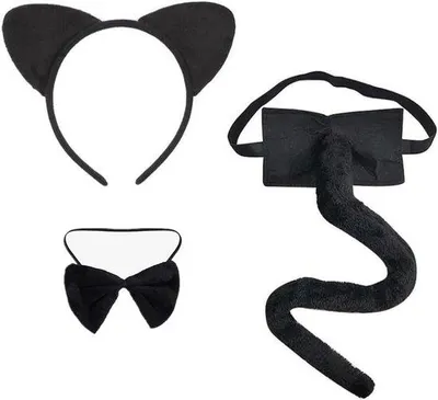 Productafbeelding van Dieren Kostuumaccessoires Set met Oren, Strik en Staart