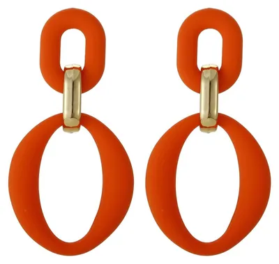 Image de Boucles d'oreilles créoles pour femmes, en acrylique néon