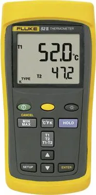 Produktbild von Fluke 52 II Temperatur-Messgerät -250 bis +1372 °C Fühler-Typ J, K, T, E (1281139)