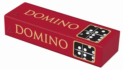 Image de Jeu de dominos en bois 28pcs en boîte 15,5x3,5x5cm