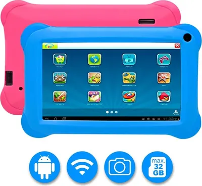 Produktbild von DENVER Tablet, 16 GB, Blau/Pink, TAQ-70353K, 1 GB RAM, 7 Zoll, Android 8.1 GO, WLAN, 1.2 GHz Quad-Core, 2 Megapixel
