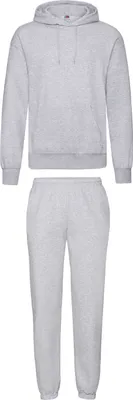 Produktbild von Fruit of the Loom Jogginganzug - Jogginghose & Kapuzensweatshirt, Farbe:grau, Größe:S