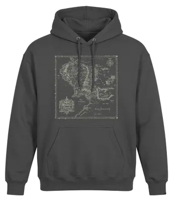 Obrázok produktu pre Mikina s kapucňou "Mapa Stredozeme" zo série Lord of the Rings, uni, pre pánov/dámy, model TV36306 (veľkosť S), farba: antracit