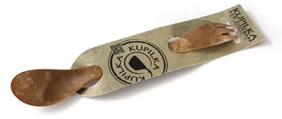 Image de Fourchette-cuillère marron en matériau composite