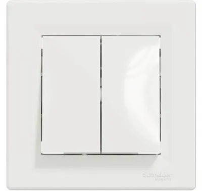 Obrázek produktu pro Vypínač Schneider Electric EPH0600121 Asfora ř.6+6 dvojitý střídavý bezšroubový bílý