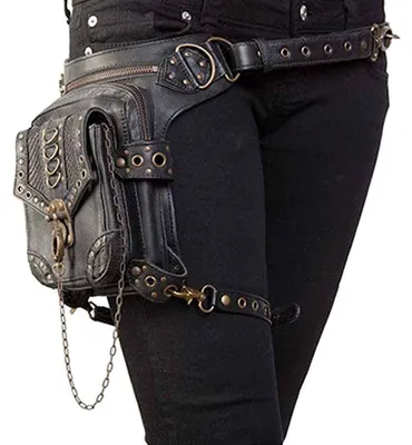 Image de Elzusha - Sac bandoulière vintage steampunk en cuir pour femmes et hommes