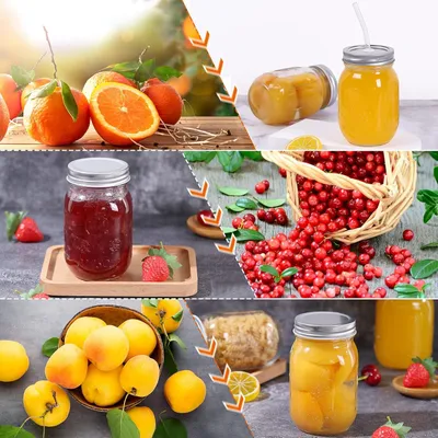 Produktbild von Glas Weckgläser - Ideal zum Aufbewahren - 6 Stück - 450ml