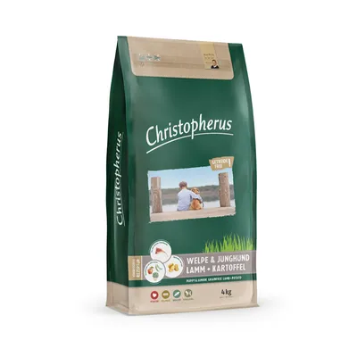Produktbild von Hundefutter trocken Christopherus Welpe & Junghund Lamm & Kartoffel 4 kg
