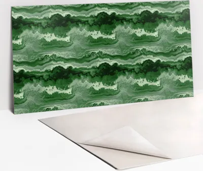Obrázek produktu pro Ochranný Panel PVC - Samolepicí Vinylové Dlaždice na Stěnu - 100 x 50 - Motiv zeleného mramoru