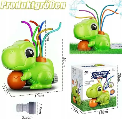 Produktbild von Drehbarer Wassersprinkler Dino Spielzeug für Kinder Garten