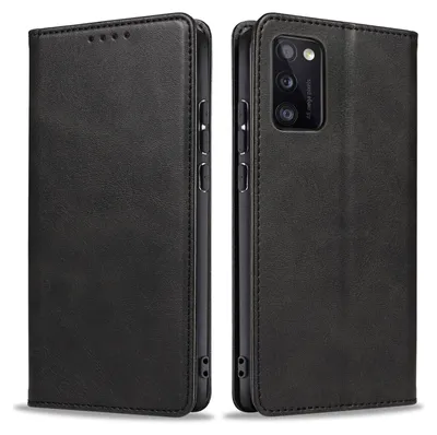 Produktbild von Handyhülle für Samsung Galaxy A41 Kunstleder Flip Cover Hülle Klapphülle Case Kartenfach Farbe: Schwarz