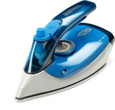 Zdjęcie produktu dla Black & Decker BXIR1000E, Żelazko parowe, Stopa ze stali nierdzewnej, 20 g/min, Niebieski, Biały, 50 g/min, 0,04 l