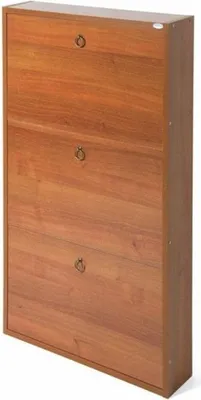 Immagine prodotto di Scarpiera 3 ante slim salvaspazio 108x65x15 Serena colore noce antico