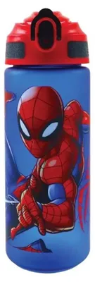 Produktbild von Spiderman Evergreen Plastik-Matt-Trinkhalm-Flasche 600 ml