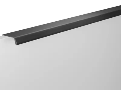 Productafbeelding van Handgreep voor meubels, gemaakt van zamak. Afstand tussen de bevestigingsgaten: 160 mm. Afwerking: mat zwart gelakt
