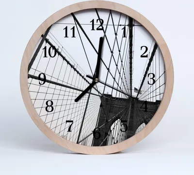 Produktbild von Holzuhr 20fi cm wanduhr - Brooklyn Bridge City