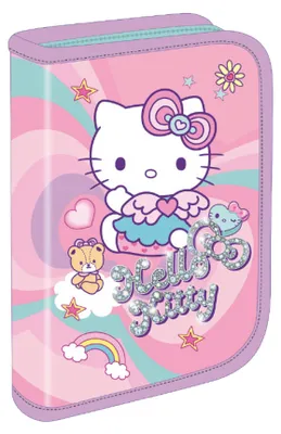 Zdjęcie produktu dla Piórnik jednoklapkowy bez wyposażenia Hello Kitty Clipper Pink 1