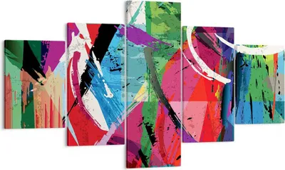 Produktbild von Bild auf Leinwand - Leinwandbild - Abstraktion modern - 125x70cm - Wand Bild - Wanddeko - Leinwanddruck - Bilder - Kunstdruck - Wanddekoration - Leinwand bilder - Wandkunst - EA125x70-3635